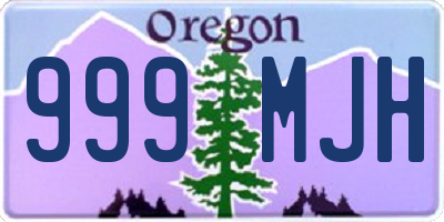 OR license plate 999MJH
