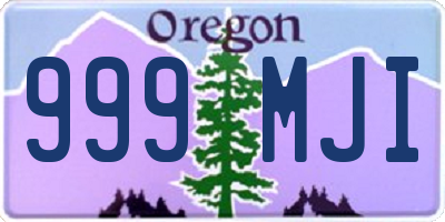 OR license plate 999MJI