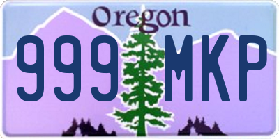 OR license plate 999MKP