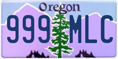 OR license plate 999MLC