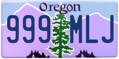 OR license plate 999MLJ