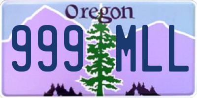 OR license plate 999MLL