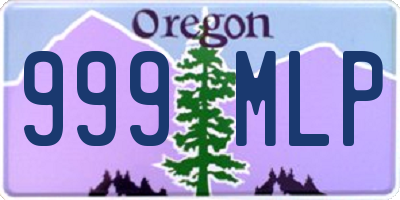 OR license plate 999MLP