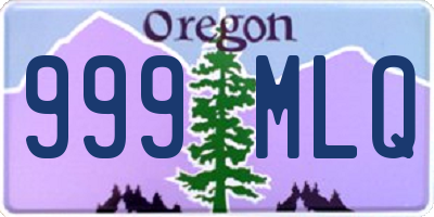 OR license plate 999MLQ