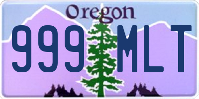 OR license plate 999MLT