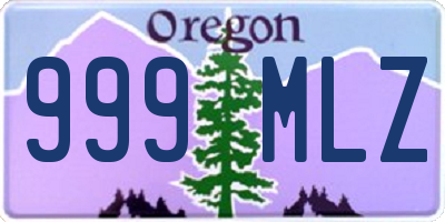 OR license plate 999MLZ