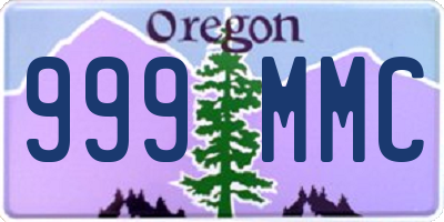 OR license plate 999MMC