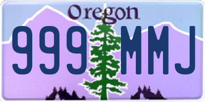 OR license plate 999MMJ