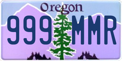 OR license plate 999MMR