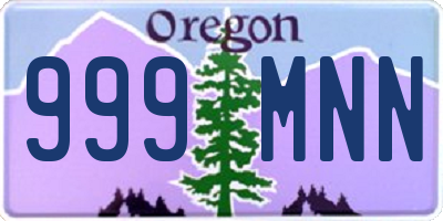 OR license plate 999MNN