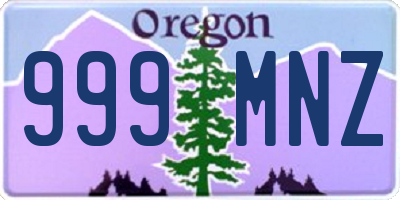 OR license plate 999MNZ