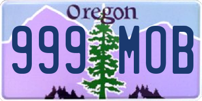 OR license plate 999MOB