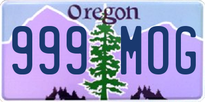 OR license plate 999MOG
