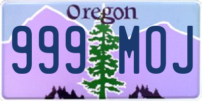 OR license plate 999MOJ