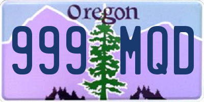 OR license plate 999MQD