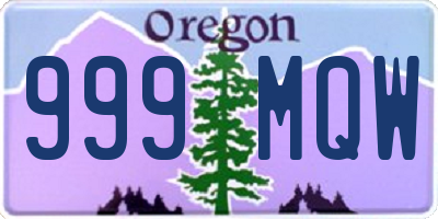 OR license plate 999MQW