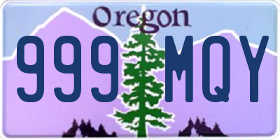 OR license plate 999MQY