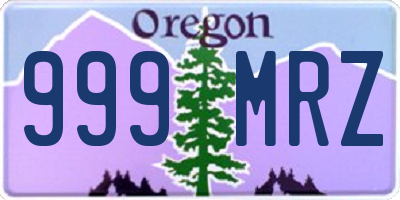 OR license plate 999MRZ