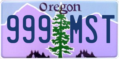 OR license plate 999MST