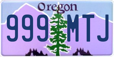 OR license plate 999MTJ