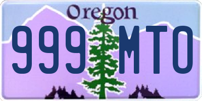 OR license plate 999MTO