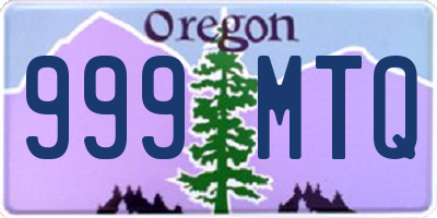 OR license plate 999MTQ