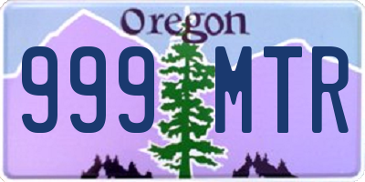 OR license plate 999MTR