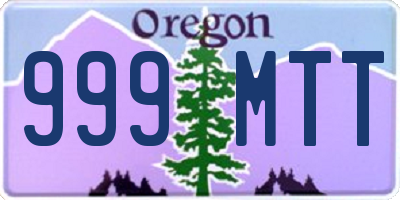 OR license plate 999MTT