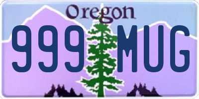 OR license plate 999MUG