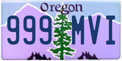 OR license plate 999MVI