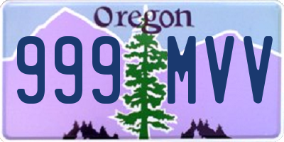 OR license plate 999MVV