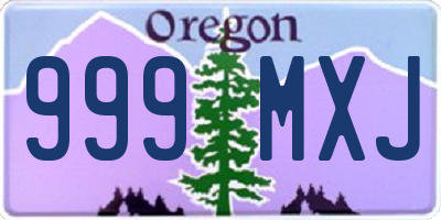 OR license plate 999MXJ