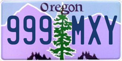 OR license plate 999MXY