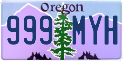 OR license plate 999MYH