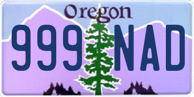 OR license plate 999NAD