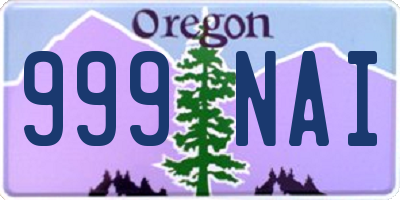 OR license plate 999NAI