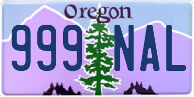 OR license plate 999NAL