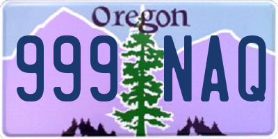 OR license plate 999NAQ