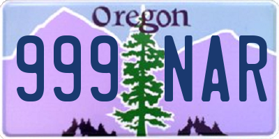 OR license plate 999NAR