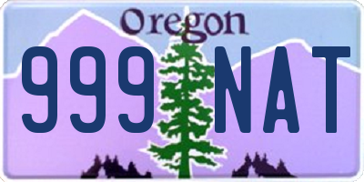 OR license plate 999NAT