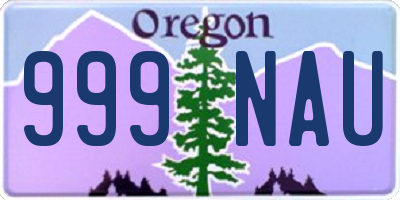 OR license plate 999NAU