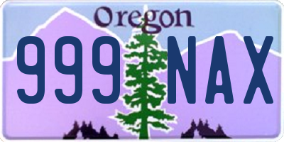 OR license plate 999NAX