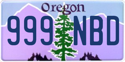 OR license plate 999NBD