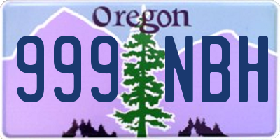 OR license plate 999NBH