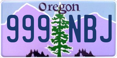 OR license plate 999NBJ