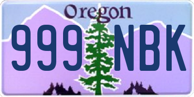 OR license plate 999NBK