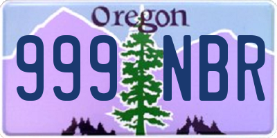 OR license plate 999NBR