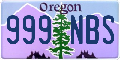 OR license plate 999NBS