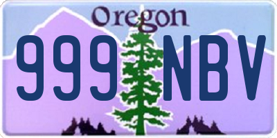 OR license plate 999NBV