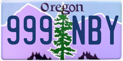 OR license plate 999NBY